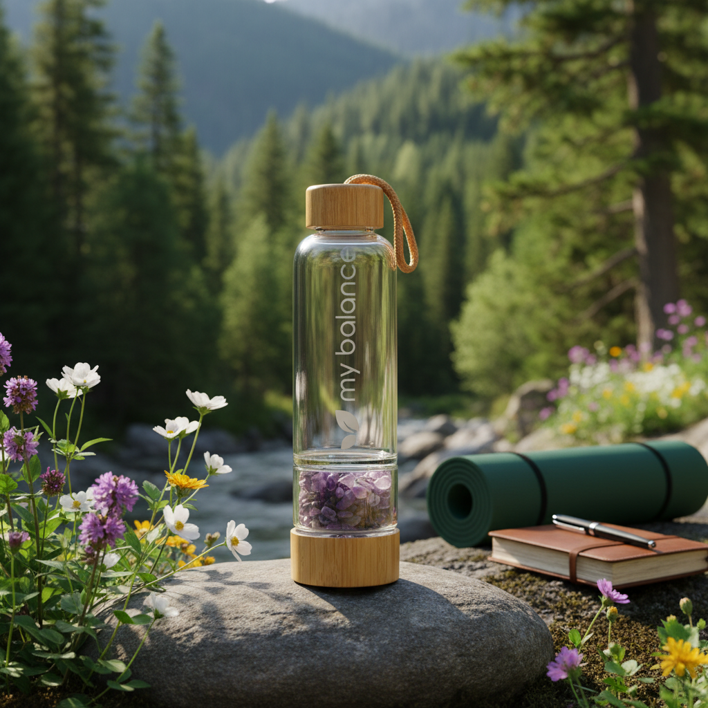 My Balance Amethyst Crystal Elixir Water Bottle
