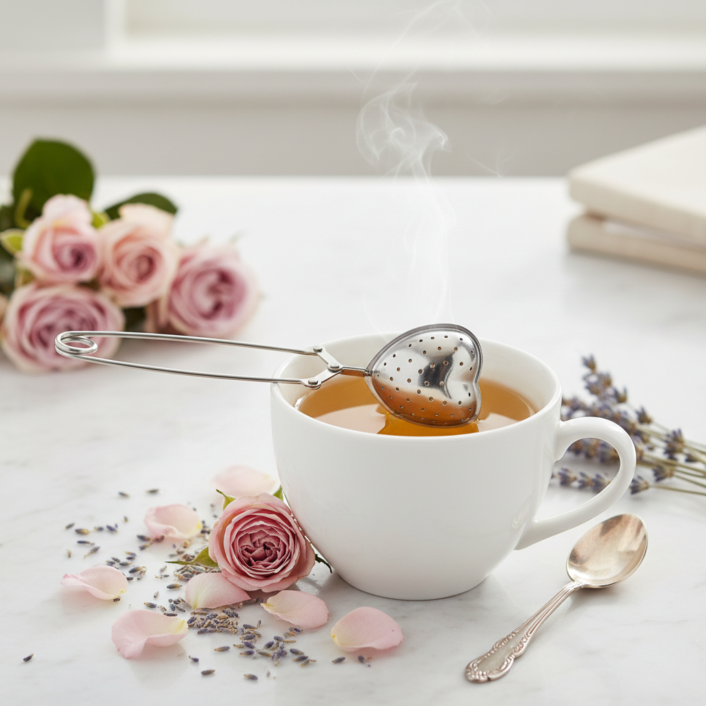 Heart Tea Infuser – Stainless Steel Loose-Leaf Strainer